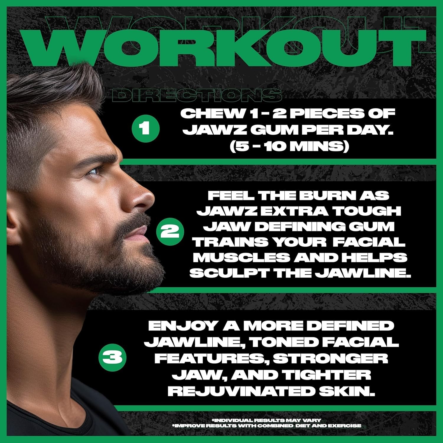 Sugar Free Mint Jawline Chewing Gum 4- Supply Facial Exerciser for Men Women