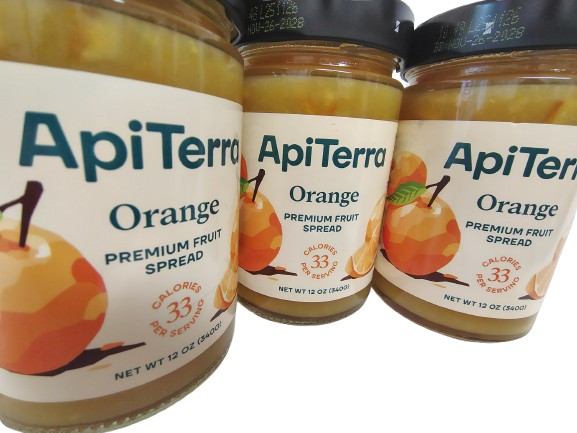 ApiTerra ORANGE Premium Fruit Spread, 12oz, BB 2028, Lot of 3