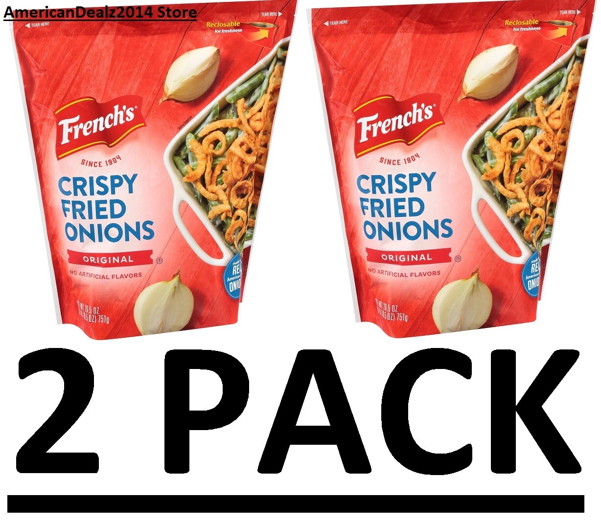 2 PACK – French’s Original Crispy French Fried Onions (26.5 oz.) Total 53 oz