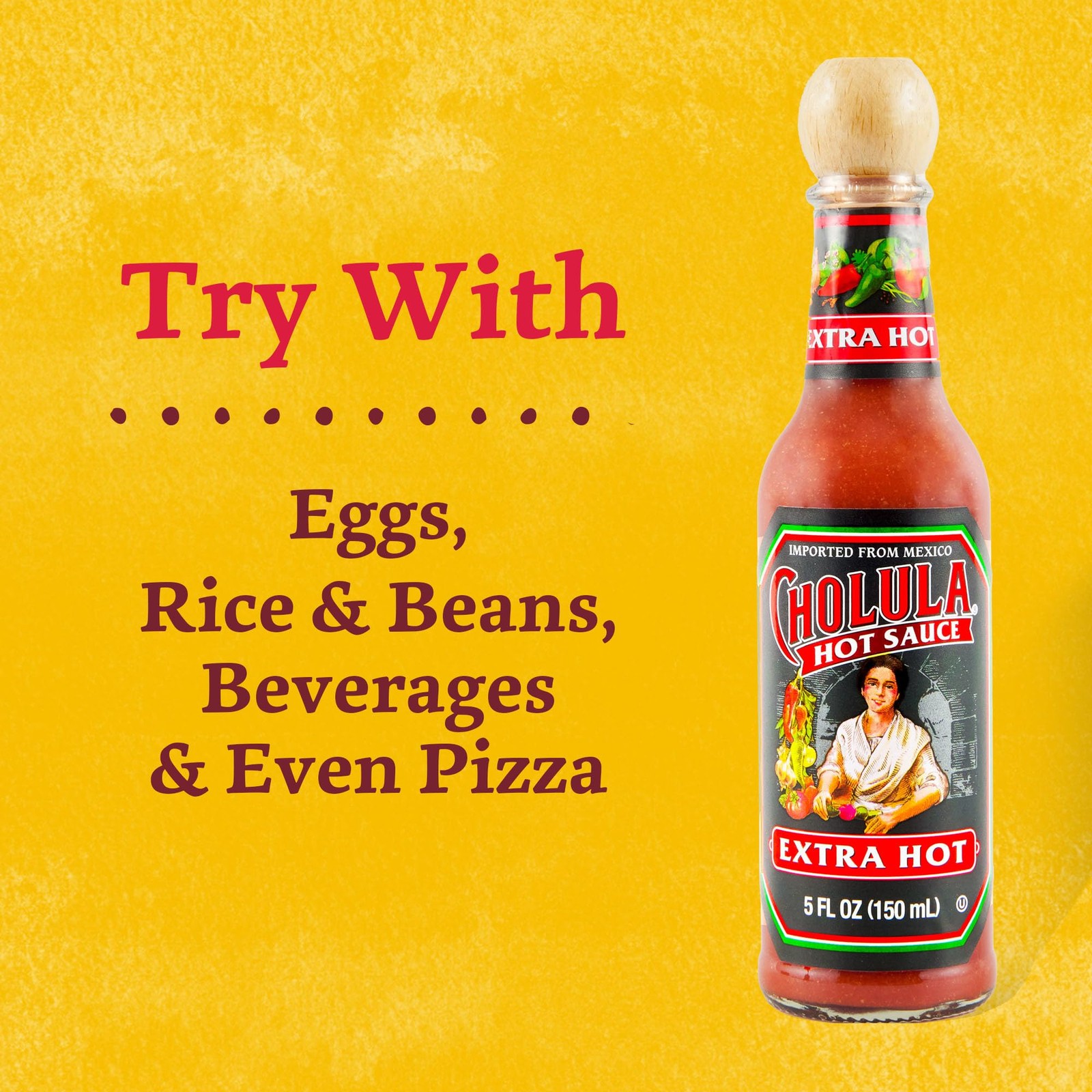 Cholula Hot Sauce, Extra Hot, Product of Mexico, Blend of Arbol & Piquin Pepp…