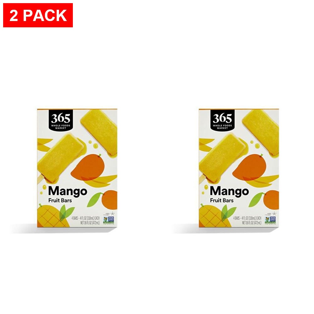 Whole Foods Market, Bar Fruit Mango, 16 Fl Oz, 4 Count (Pack Of 1) – Pack Of 2