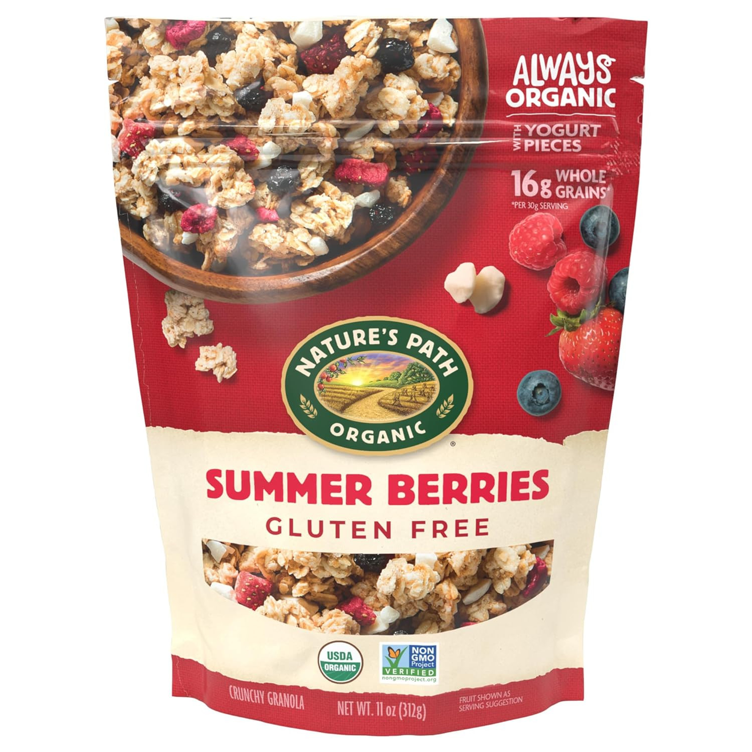 Nature’S Path Organic Summer Berries Granola, 11 Oz (Pack of 1), Gluten Free, No
