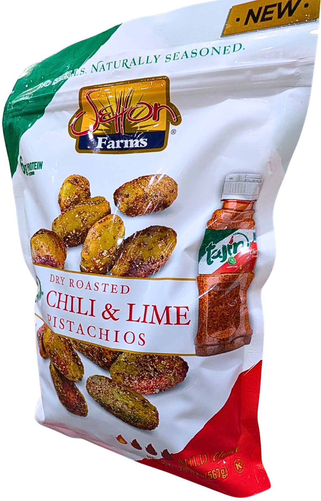 Setton Farms Tajin Dry Roasted Chili & Lime Pistachios 20 Ounce Bag EXP 07/2026