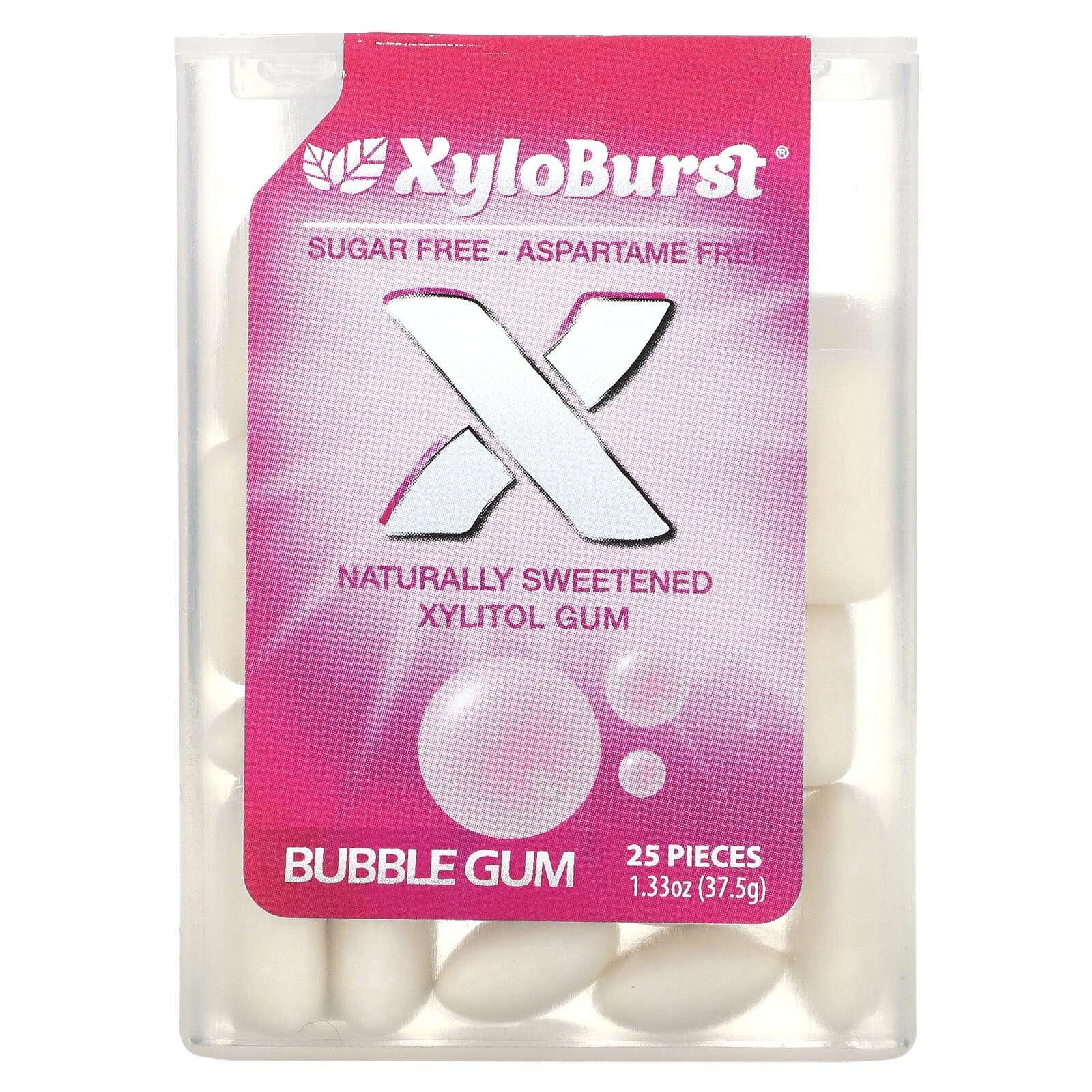 Xylitol Gum, Bubble Gum, 25 Pieces