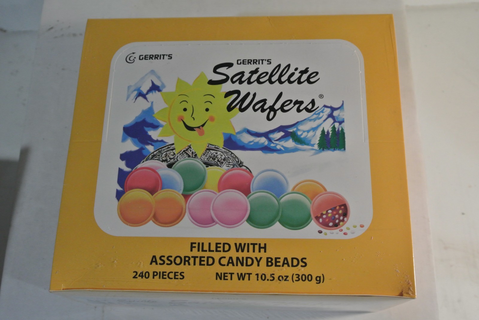 Satellite Wafers Candy – Pack of 240 – Filled with Assorted Beads – Light, Crisp