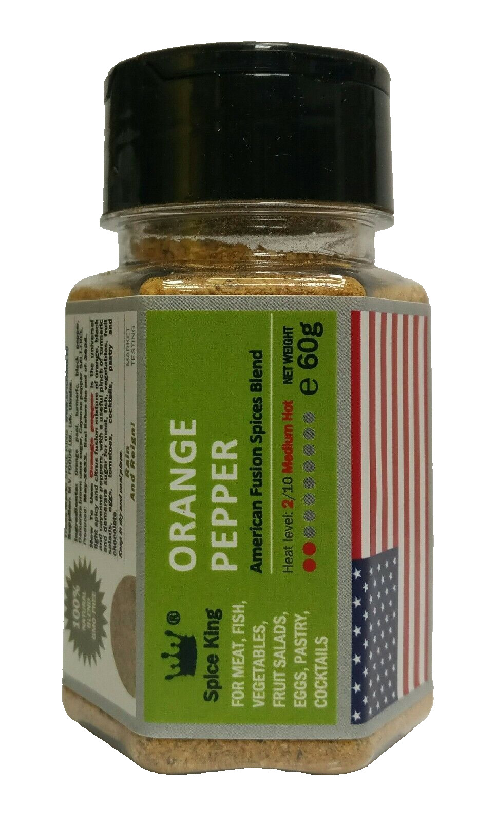 Orange Pepper Spice King American Fusion Taste Blend Seasoning 60 g 2.11 oz
