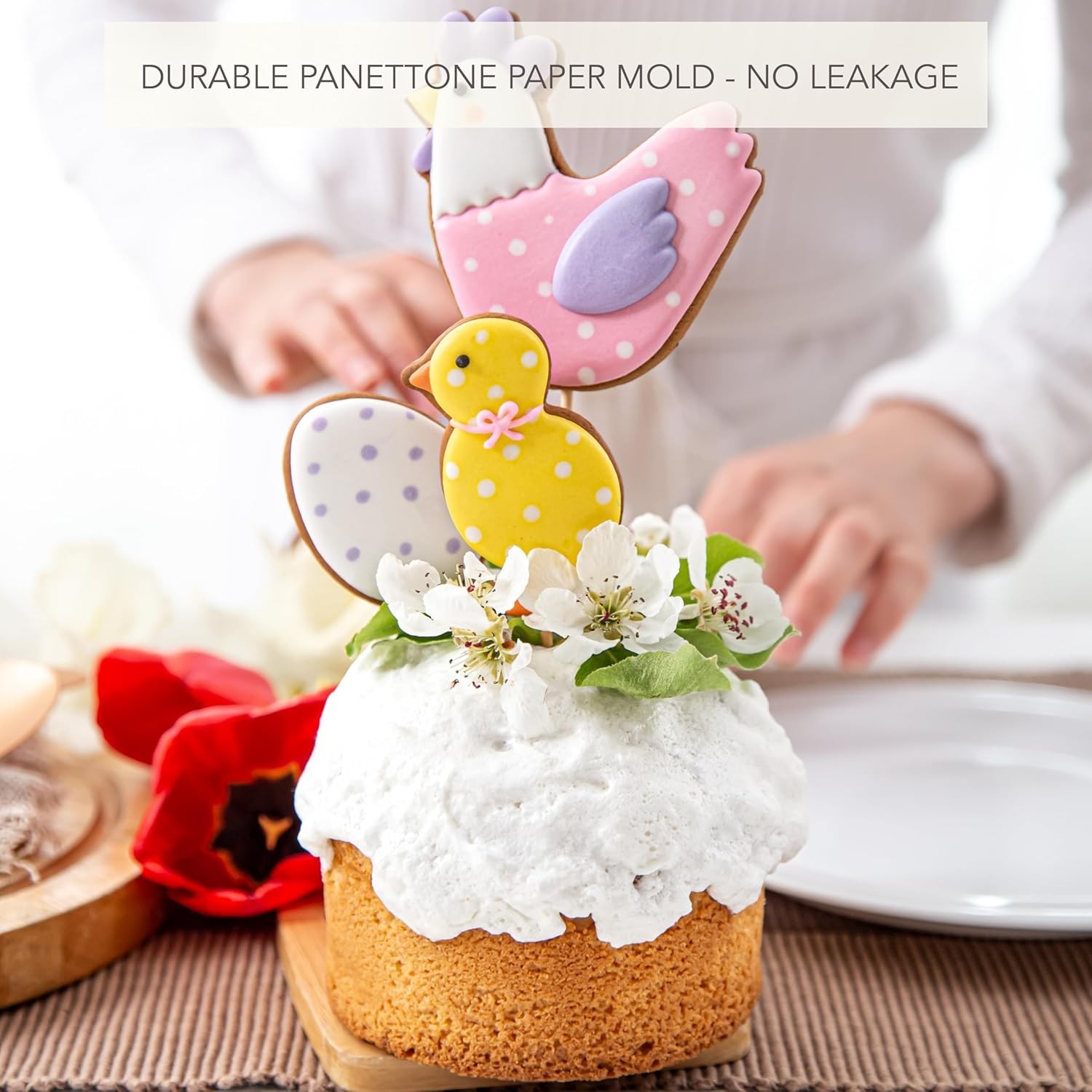 Durable Panettone Paper Mold Extra Large – 40 oz Disposable Panettone Pan for…