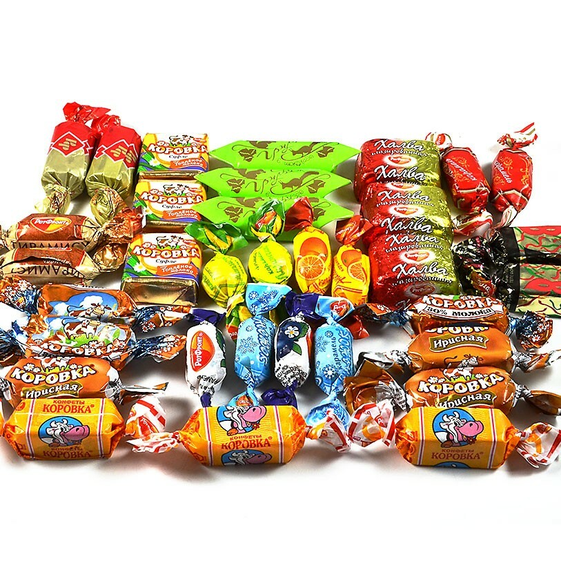 Russian Sweets Candy Mix Chocolate, Toffee & Hard Candies Assortment 1lb/450g