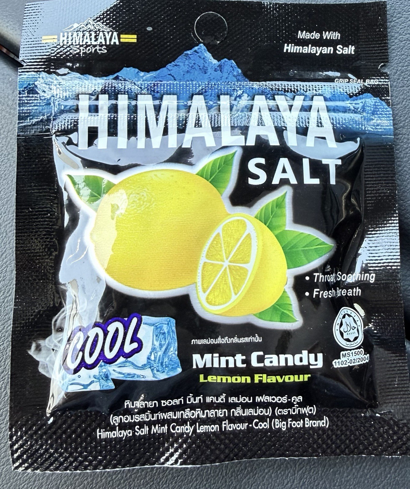 Delicious Himalayan Salt Mint Candy – Lemon Flavor, 12 Individual Packs