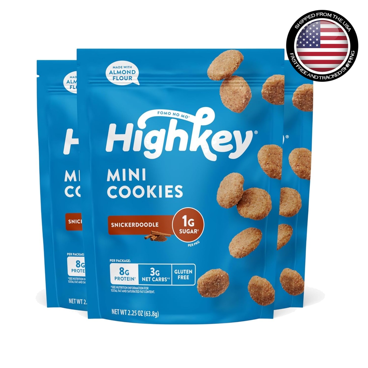 Delicious Keto Snickerdoodle Cookies – 3 Pack of Sugar-Free Almond Flour Treats