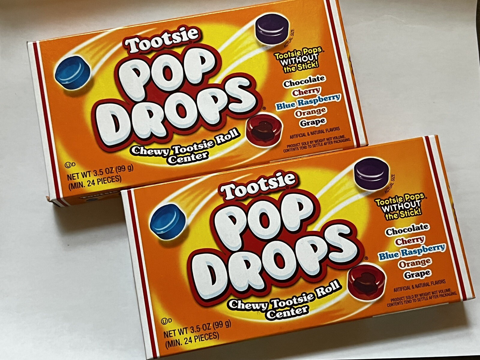 Tootsie Pop Drops with Chewy Tootsie Roll Center *Lot of 2 Boxes* 3.5 oz each