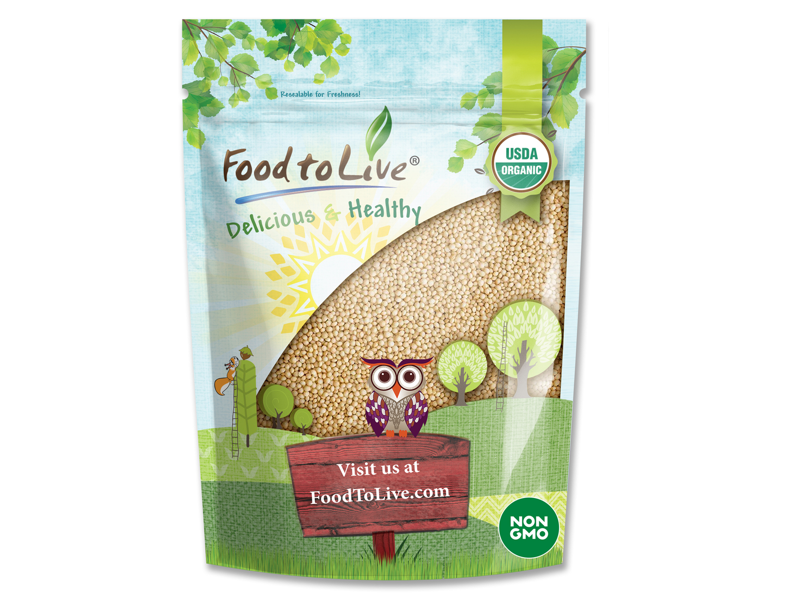 Organic Amaranth Seeds – Non-GMO, Kosher, Raw, Vegan – by Food to Live