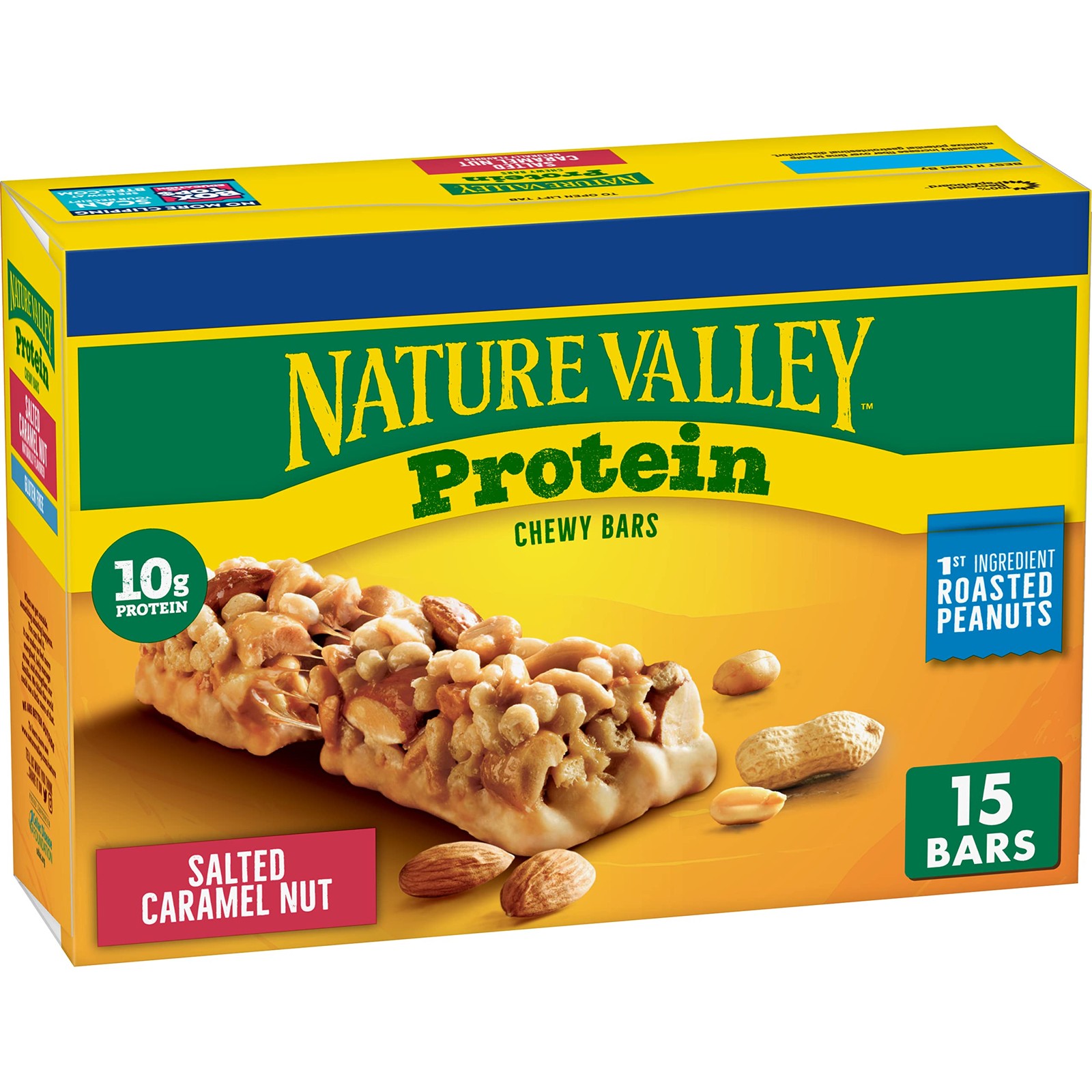 Nature Valley Protein Chewy Snack Bars, Salted Caramel 15 Count (Pack of 1)