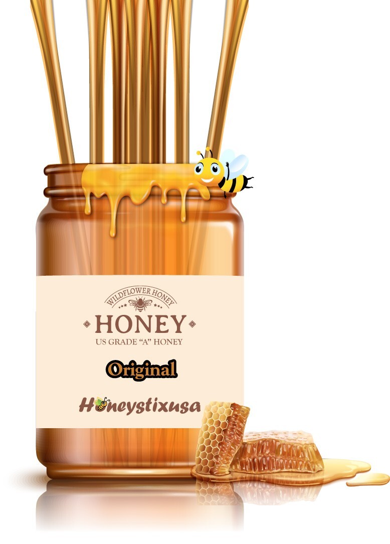 Honeystixusa Wildflower Pure Honey Sticks Pack of 100 for Tea, Coffee