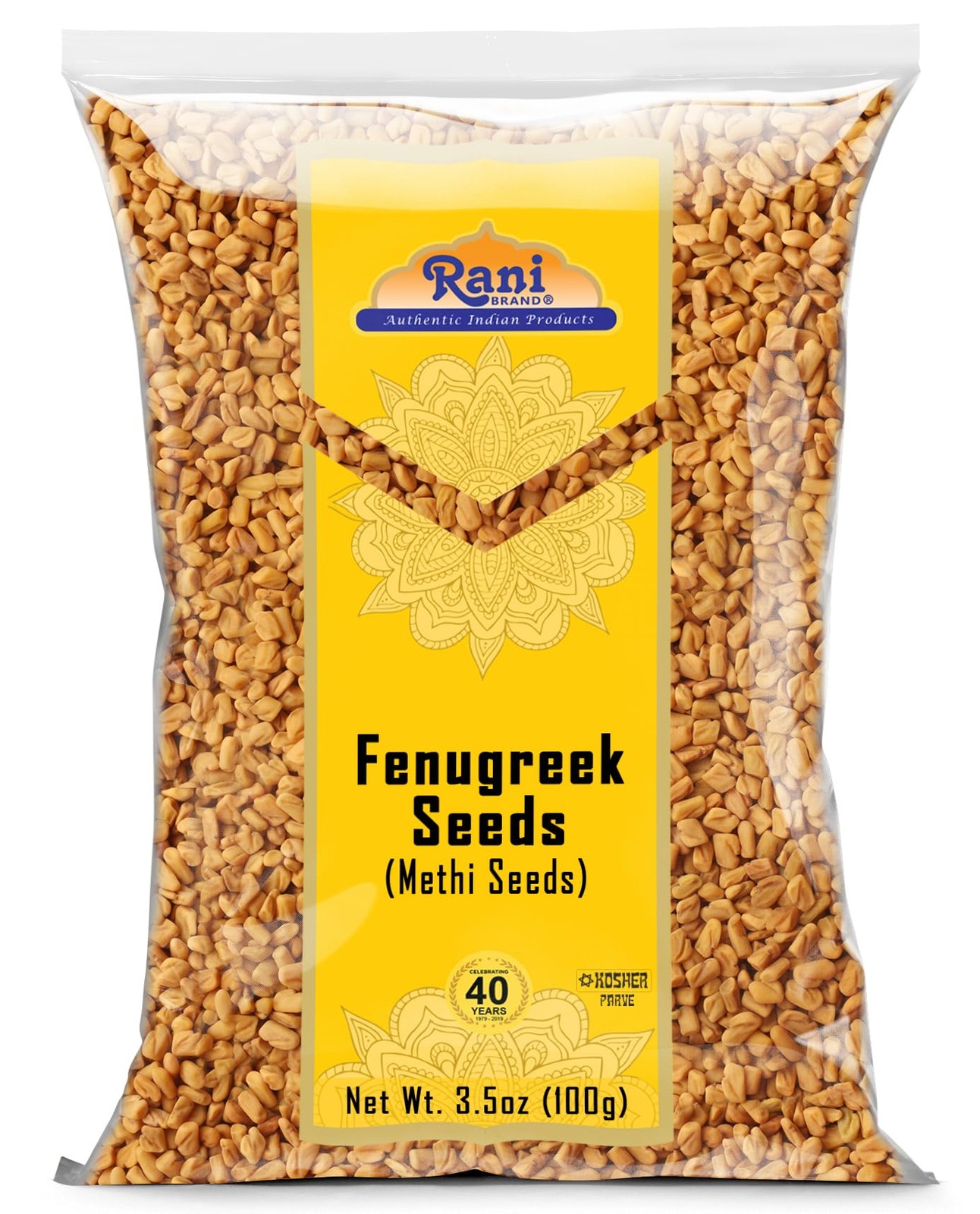 Rani Fenugreek (Methi) Seeds Whole 3.5oz (100g) 3.5 Ounce (Pack of 1)