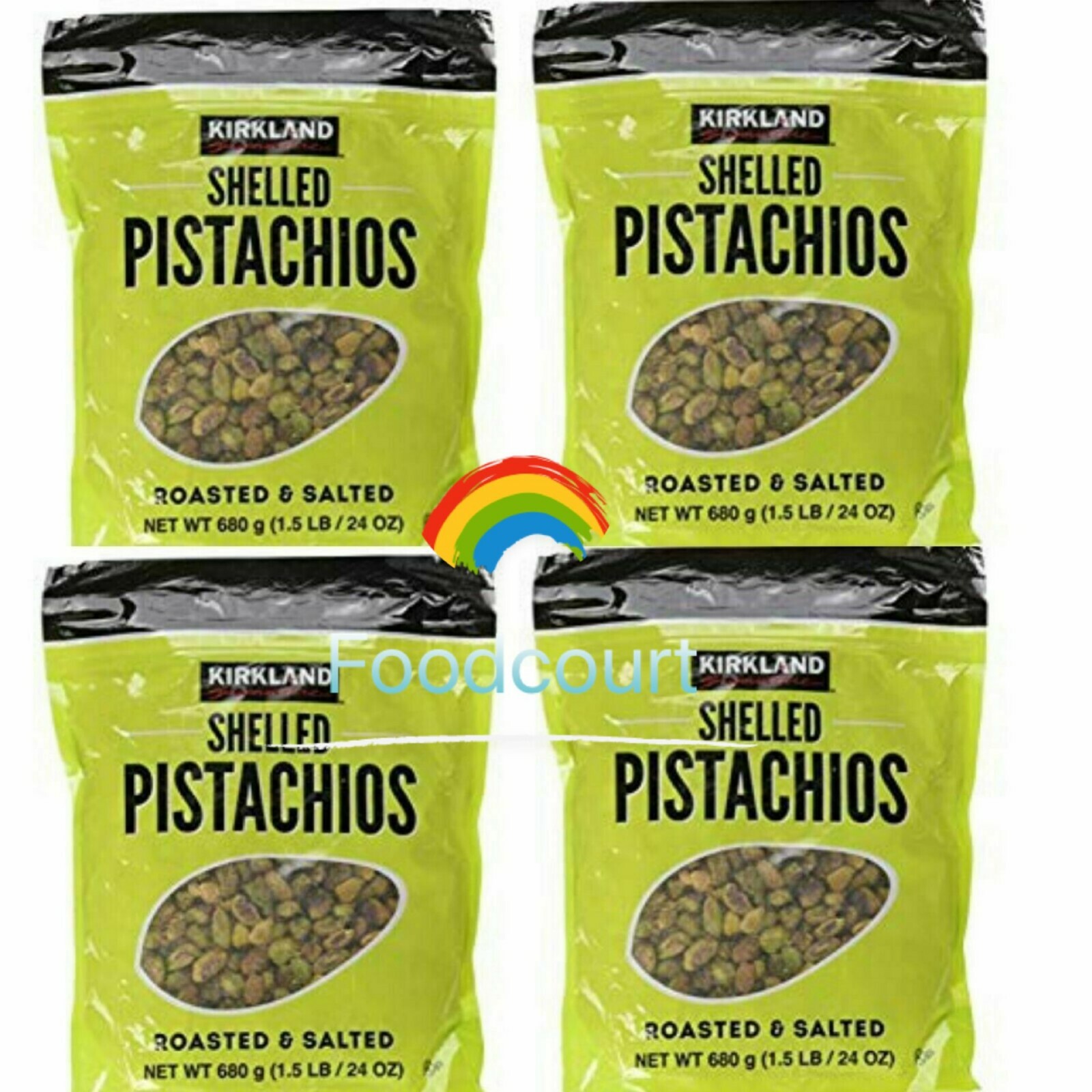 4 Packs Kirkland Signature Shelled Pistachios Roasted & Salted 24 oz Each Pack