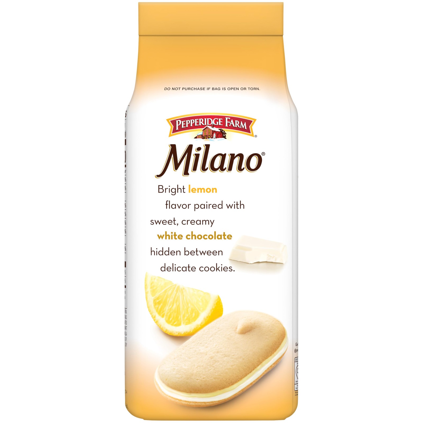 Pepperidge Farm Milano White Chocolate Lemon Flavored 7 Ounce (Pack of 1)