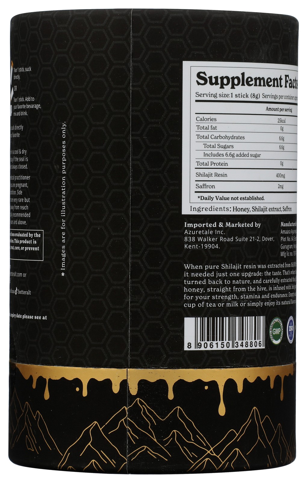Betteralt Shilajit Honey 30 Energy Sticks Dietary Supplement 30Sticks 1 Pack
