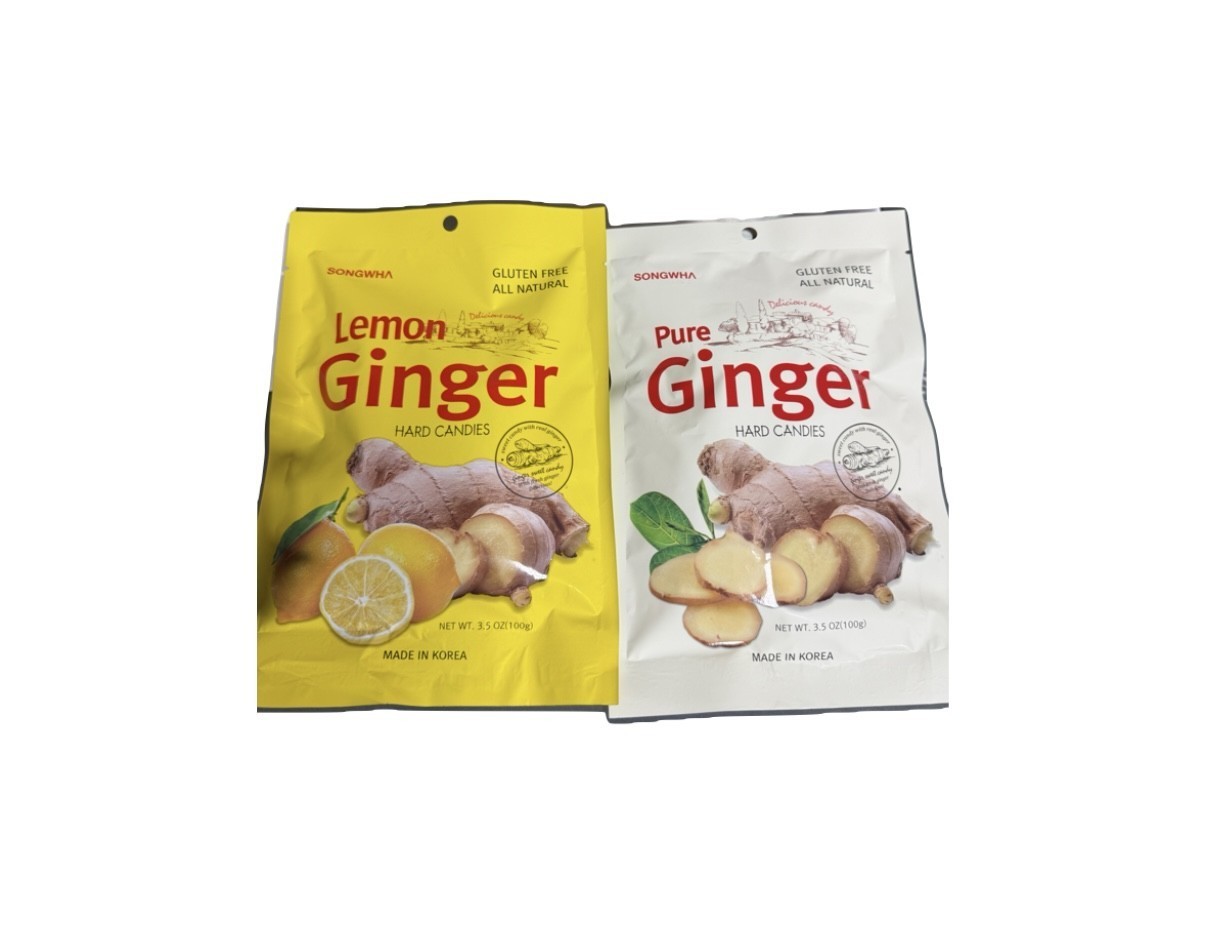 GINGER Hard Candy 100g (2 PACK) BRAND Songwha Ginger (Lemon and Ginger flavor )