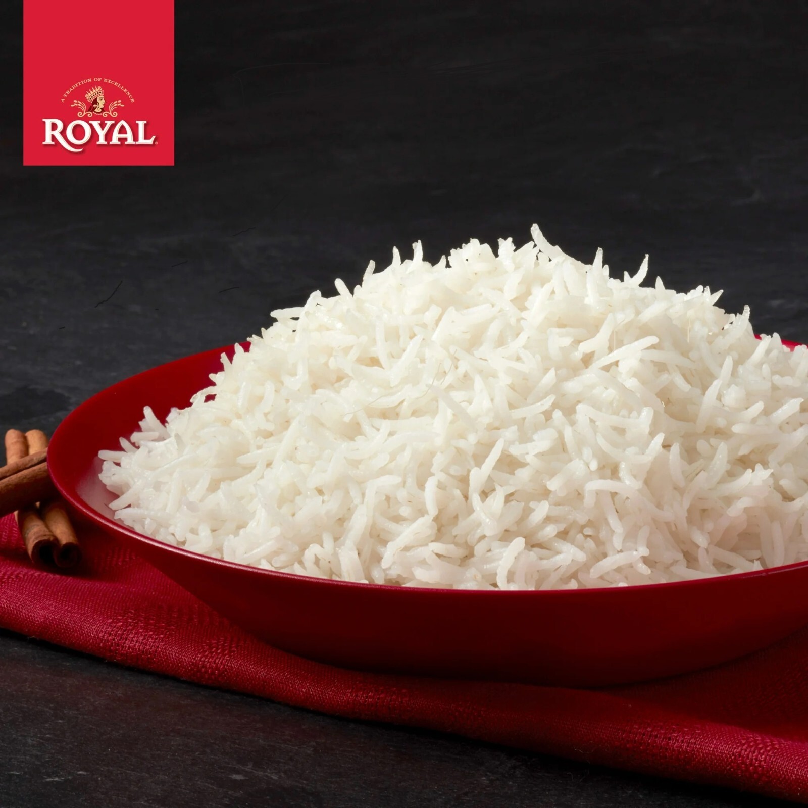 Authentic Royal Naturally Aged Long Grain Indian White Basmati Rice, 20 lb. Bag