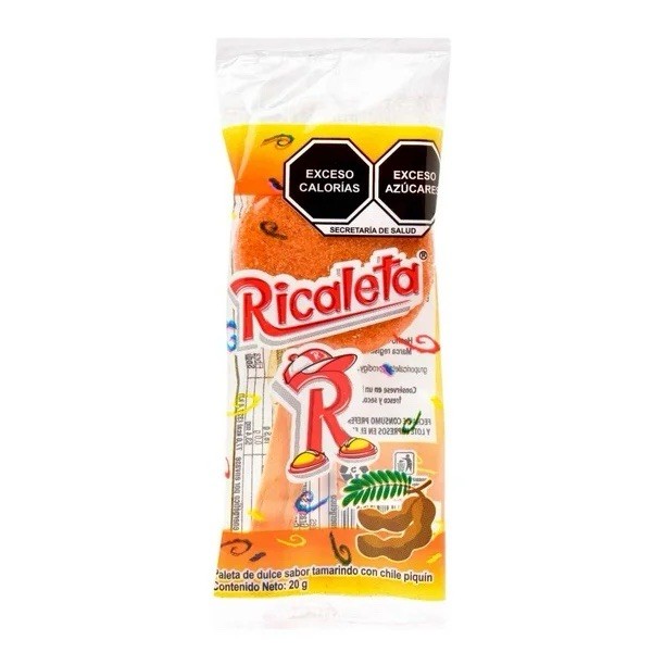 RICALETA 🇲🇽 PALETAS DE DULCE SABOR TAMARINDO CON CHILE (50 Piezas)