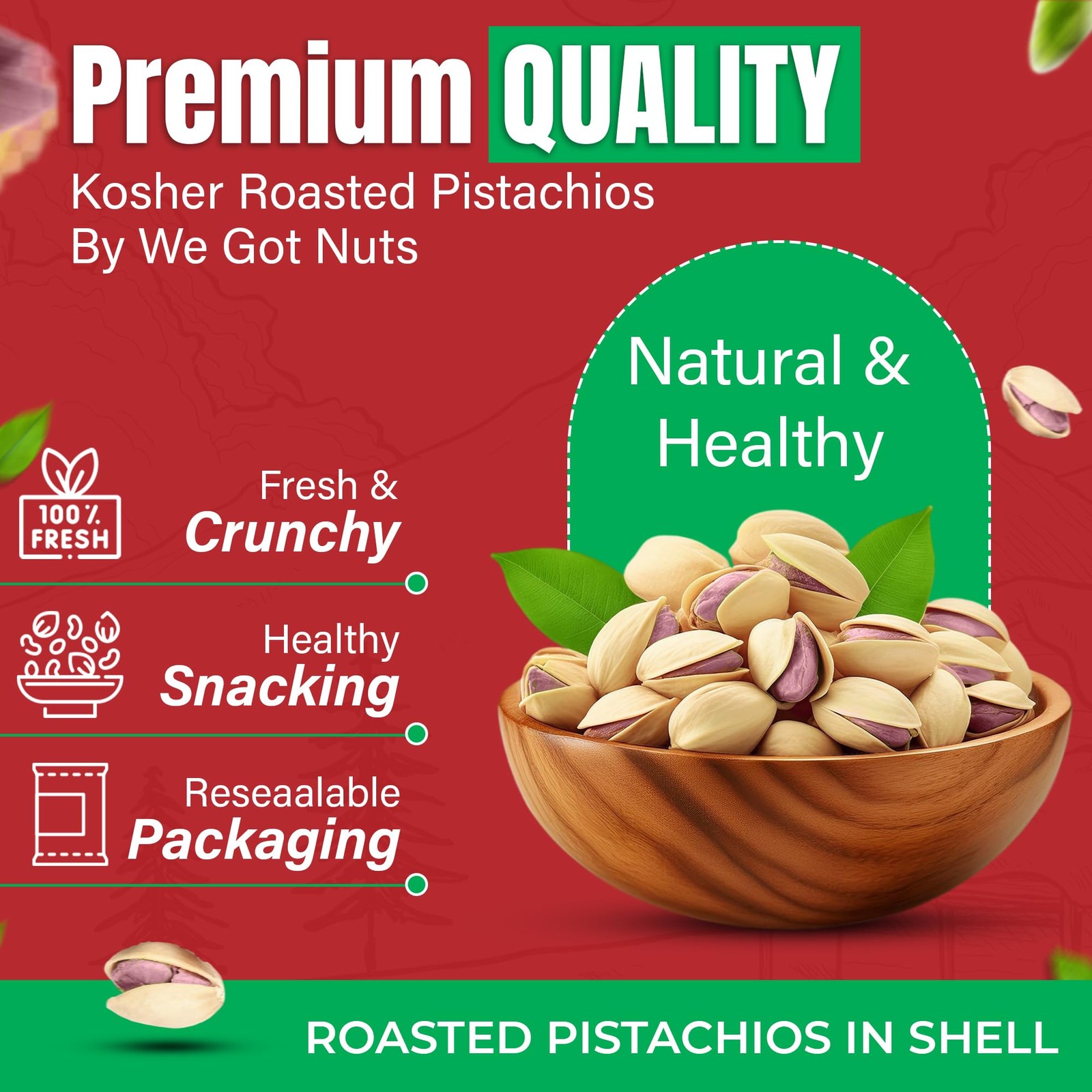Turkish Antep Pistachios 5 Pounds (80oz) – Premium 80 Ounce (Pack of 1)