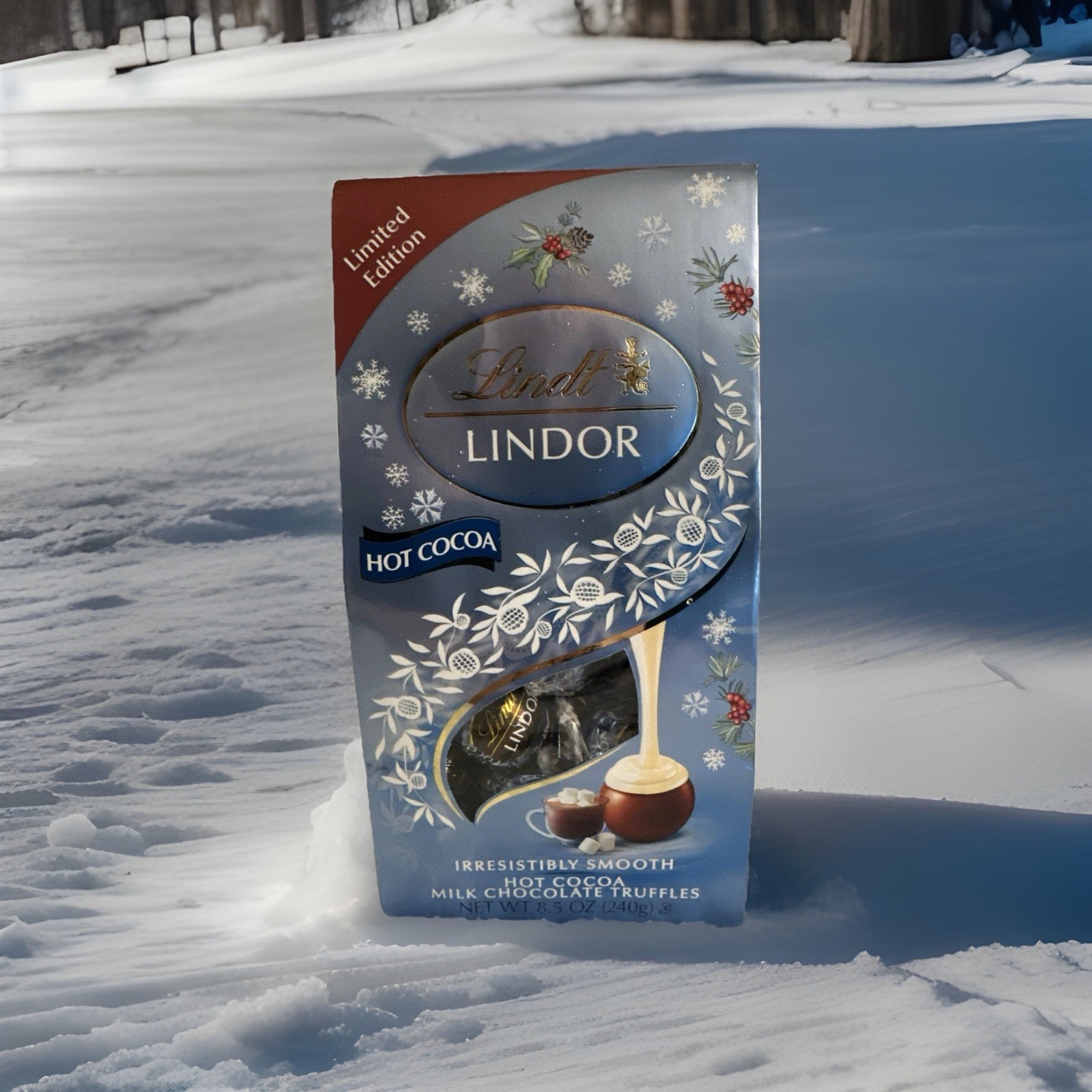 Lindt Lindor Hot Cocoa Milk Chocolate Truffles 8.5 Ounce LIMITED EDITION !