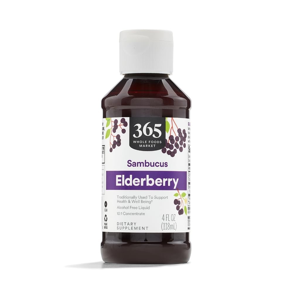 365 by Whole Foods Market, Elderberry Liquid, 4 fl oz 4 Fl Oz (Pack of 1)