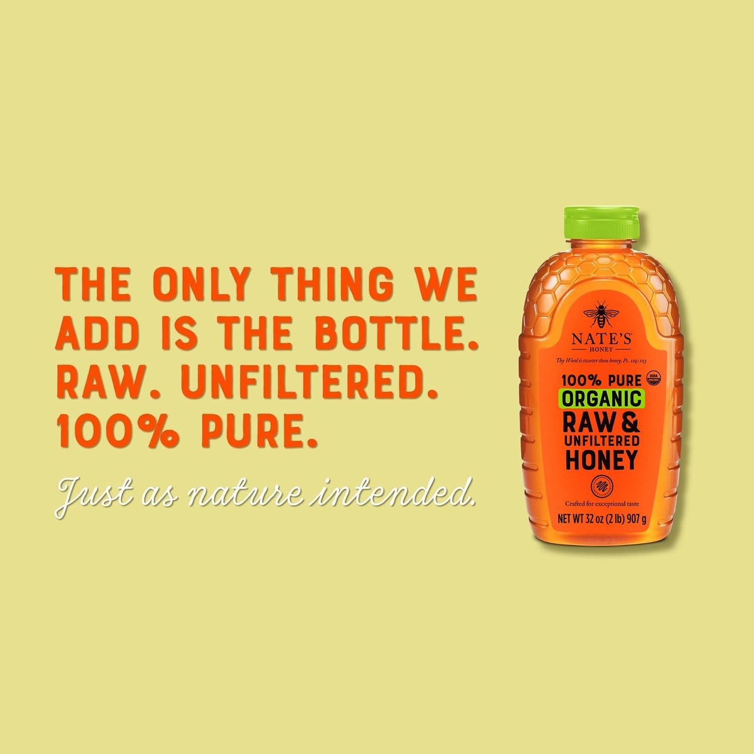 Nate’s Organic 100% Pure, Raw & Unfiltered Honey – USDA Certified Organic – 3…