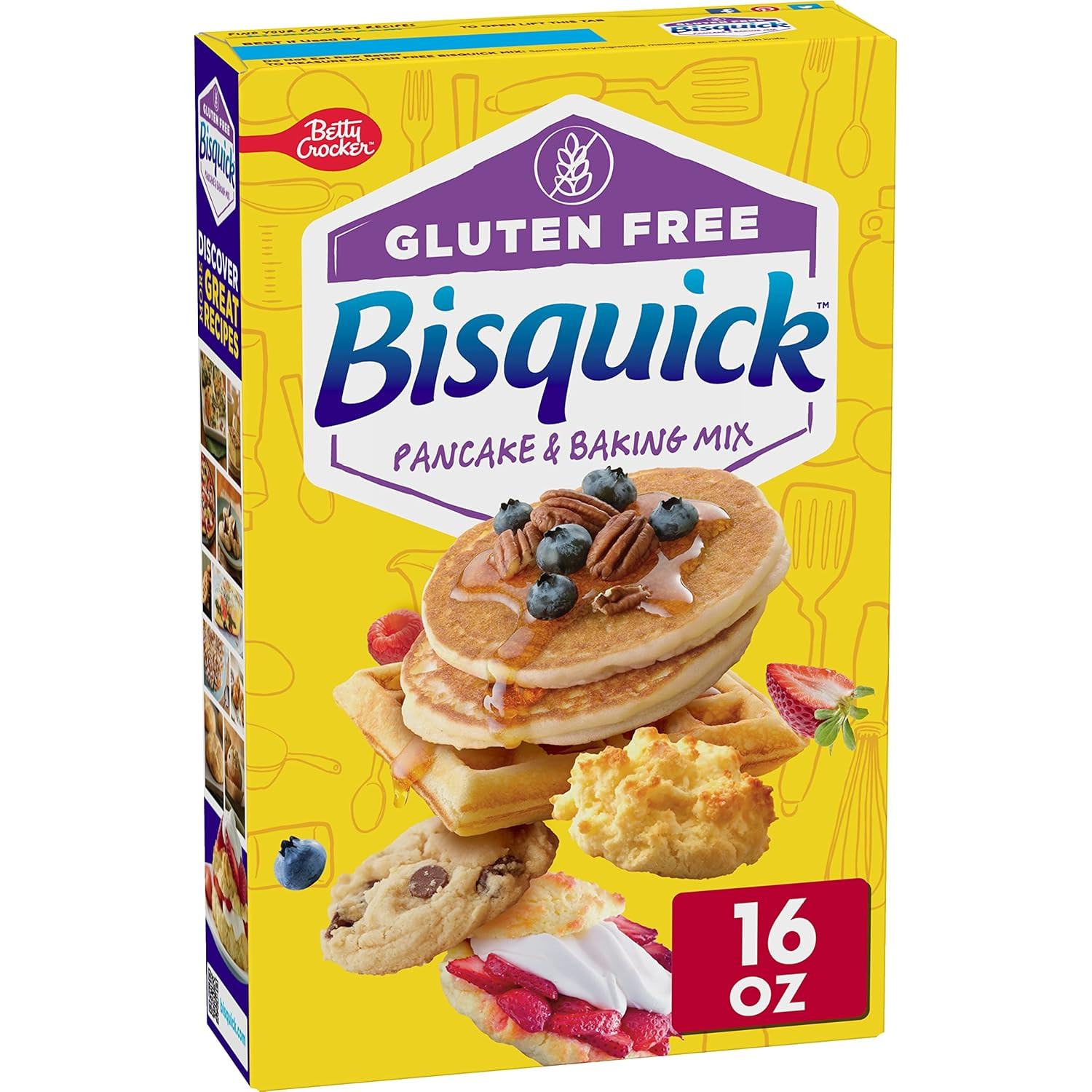 Betty Crocker , Gluten Free Pancake and Baking Mix, 16 Oz (Pack of 6)