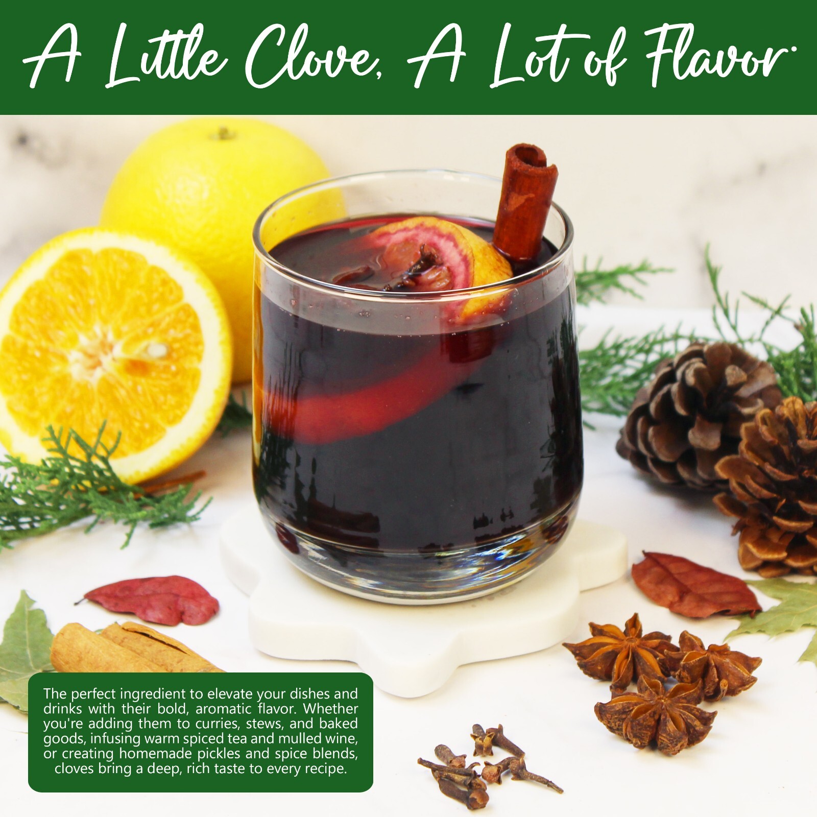 NPG Whole Clove Bud 4 Oz, Strong Aroma and Flavor Cloves Spice for Holiday
