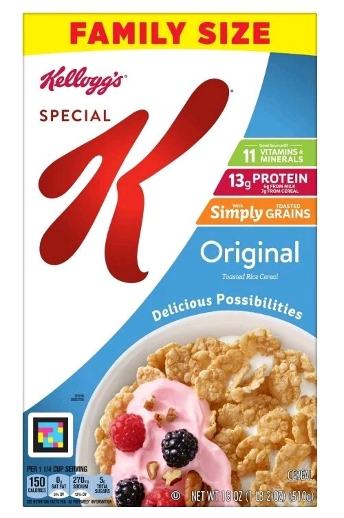 4 PACK! Special K Original Breakfast Cereal 13g Protein 18oz Each Family Size