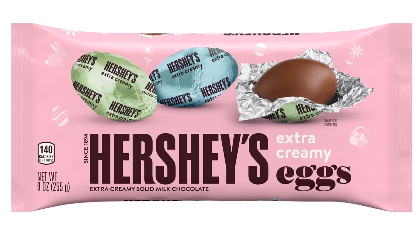 Hershey’s 9 oz. EXTRA CREAMY Eggs Solid Milk Chocolate Limited Edition BB 8/2026