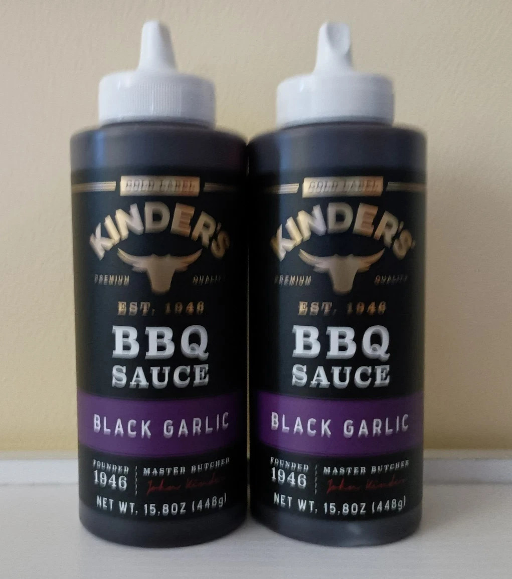 Kinder’s® Black Garlic BBQ Sauce, Marinade, Glaze & Dip 15.8oz (2 Pack) 02/2027