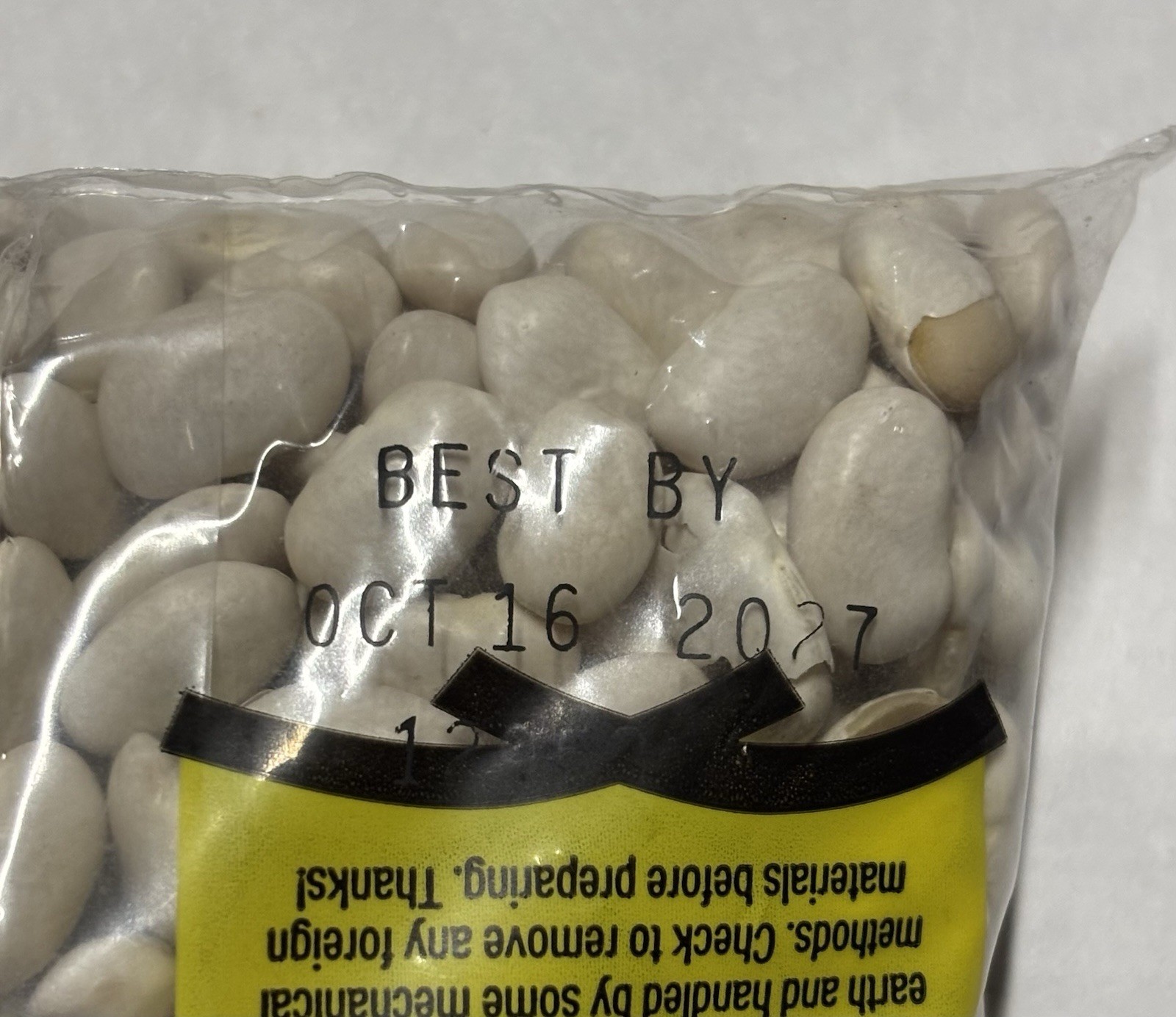 8lbs China Doll Dried Great Northern Beans 1 lb (x8) BB 10/2027