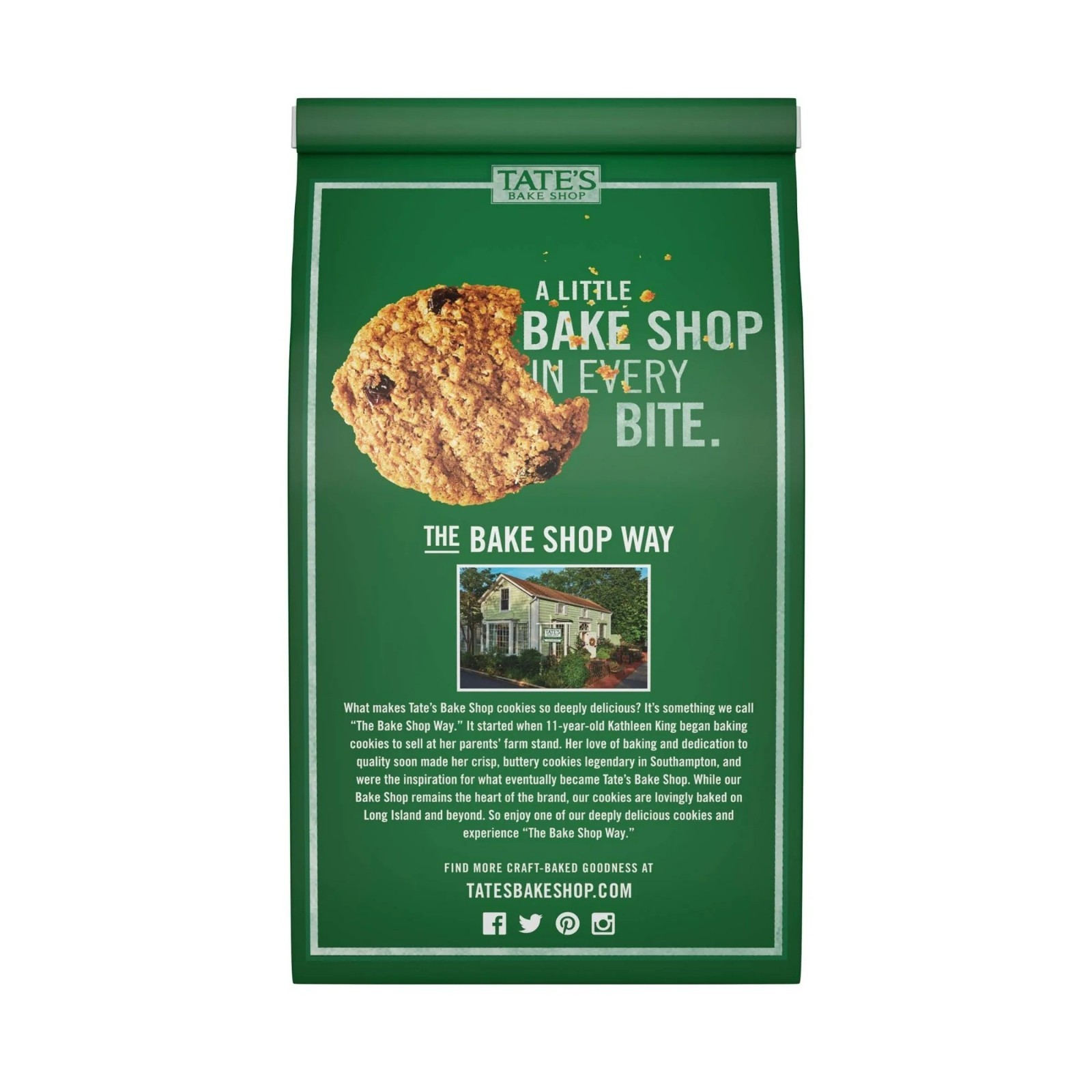 5x Tate’s Bake Shop OATMEAL RAISIN Cookies – 7 oz Bag – 5 PACK