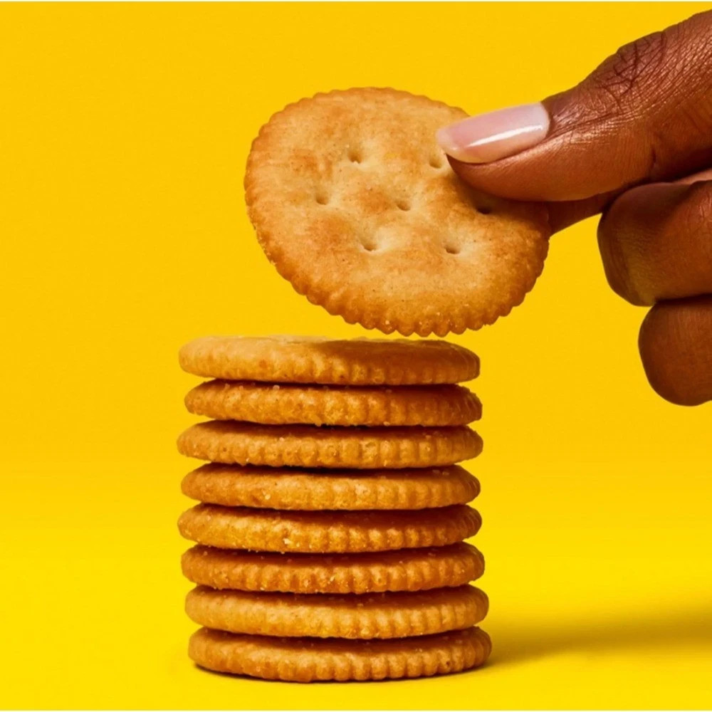(3 pack) RITZ Hint of Salt Crackers, Lunch Snacks, 13.7 oz