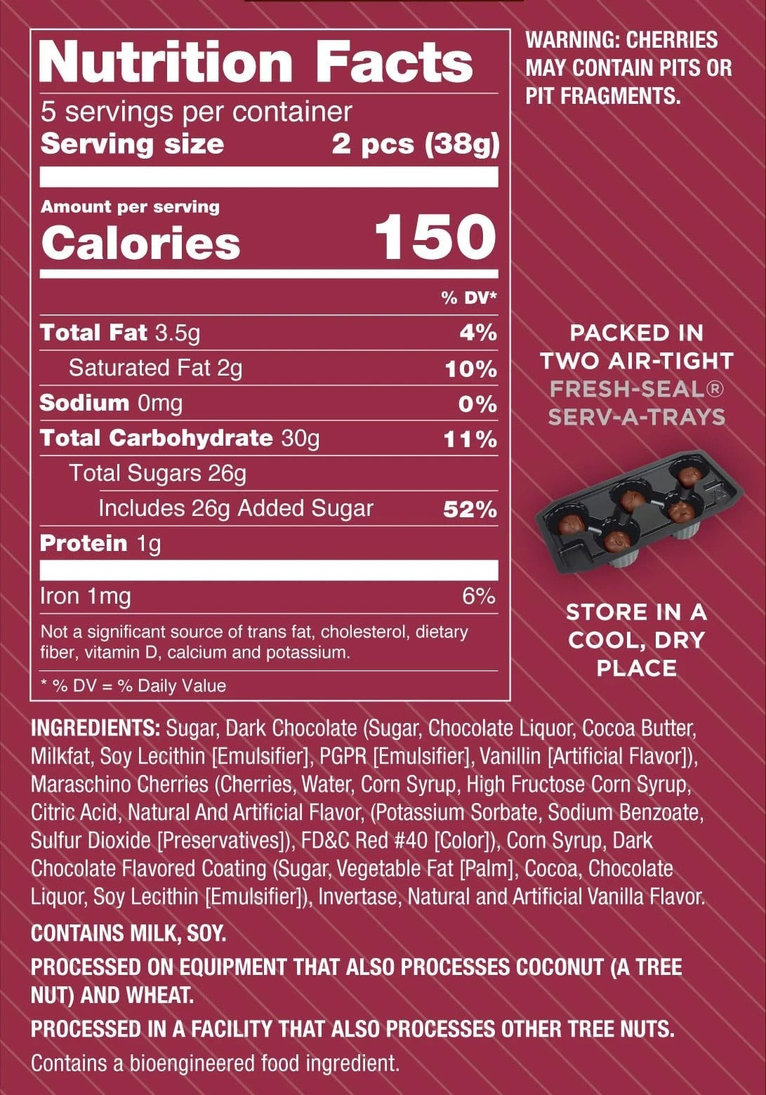 Queen Anne Dark Chocolate Covered Cordial Cherries | 6.6 oz Pack of 12 | 10 P…