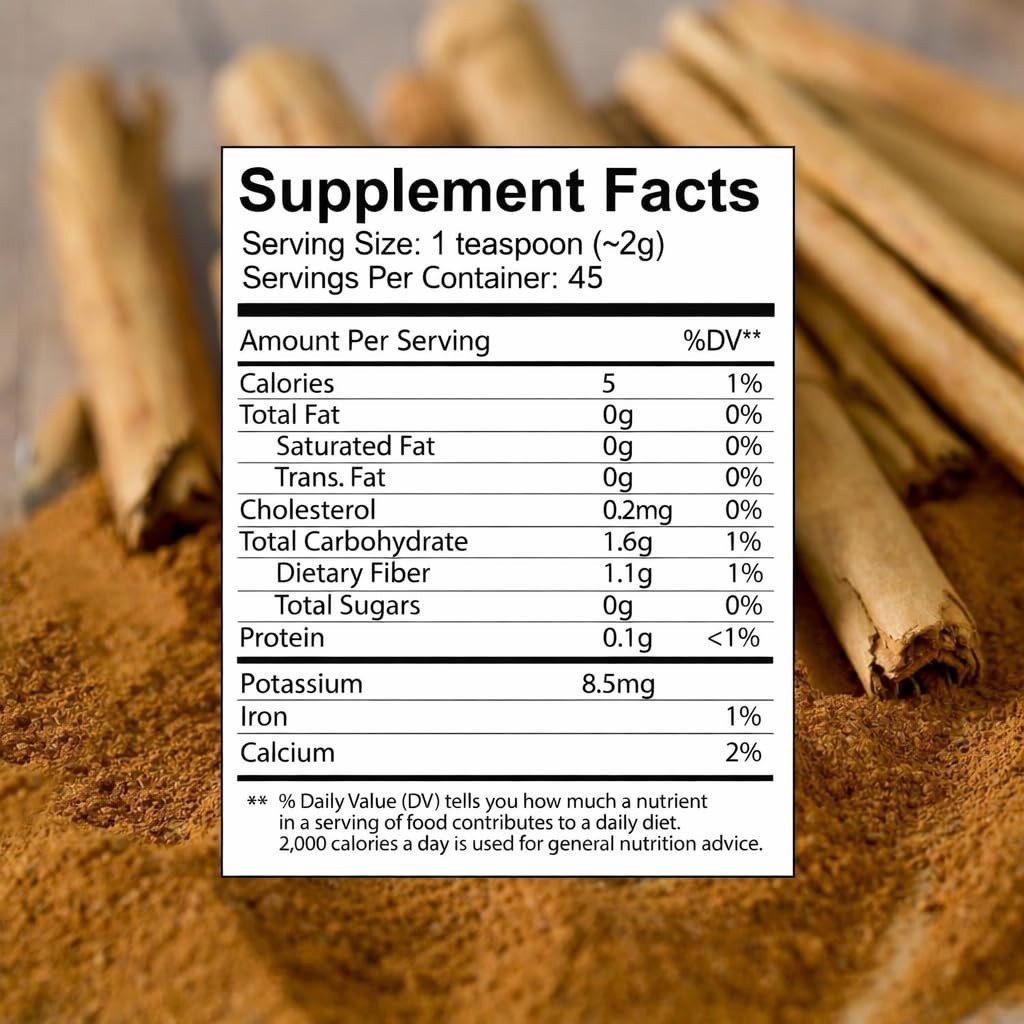 Organic Ceylon Cinnamon Powder – Organic, Non-GMO, Kosher & USDA Certified