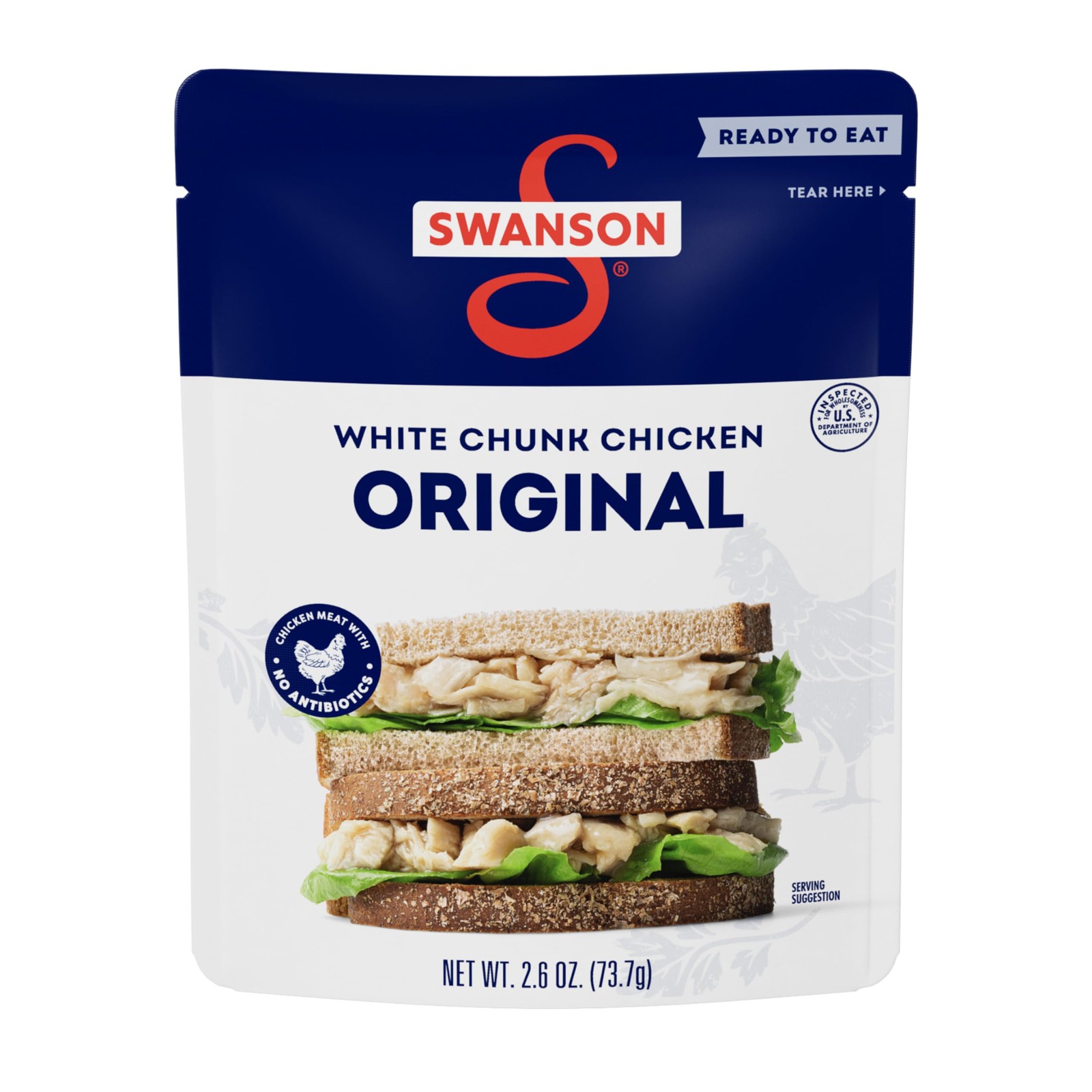 Swanson Original White Chunk Fully Cooked Chicken, Ready to Eat, Simple Onthe…