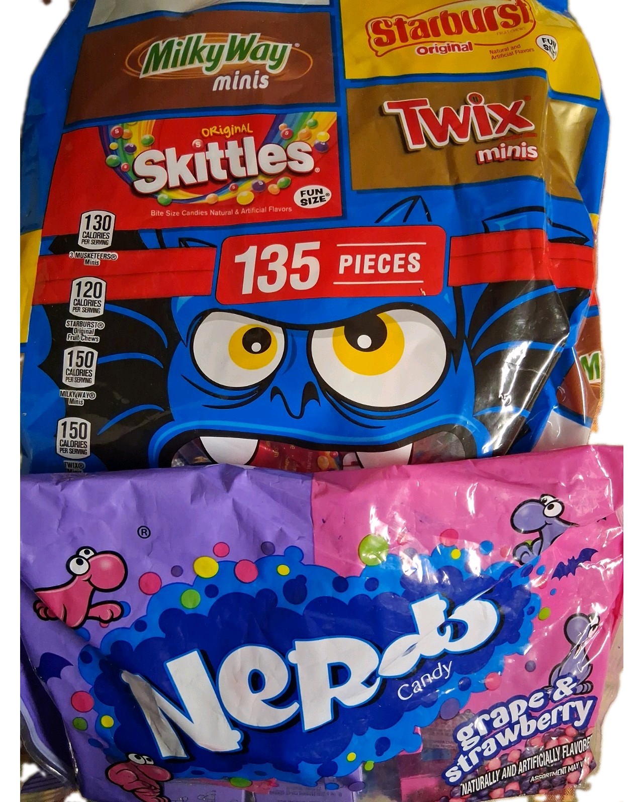 135 Piece Mars Candy Variety Pack And 23 Count Nerds