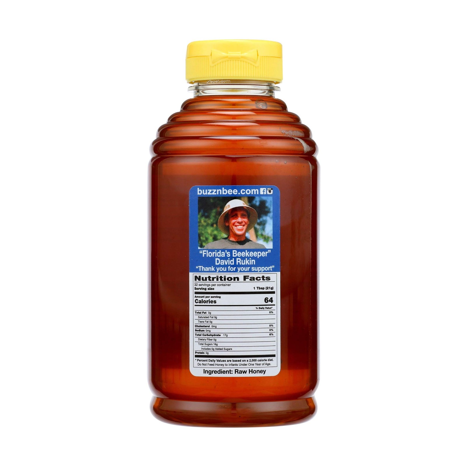 Buzzn Bee Raw Florida Honey – Unpasteurized and Unfiltered (Orange Blossom, 1…