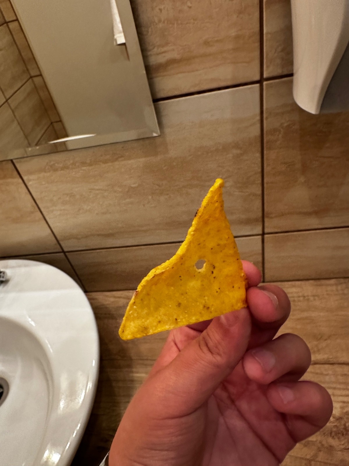 Chips with and intrestinf hole in it