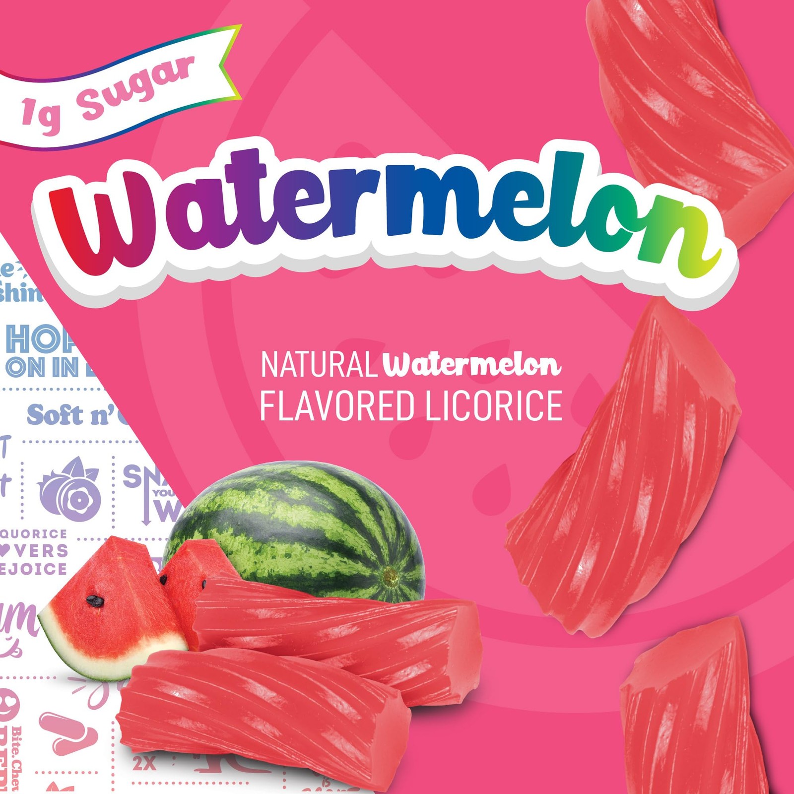 Licorice 5.5 Ounce Watermelon Low Sugar Gluten Free Gourmet Soft & Chewy Aust…