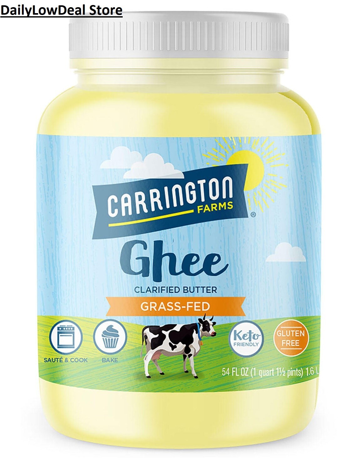Carrington Farms Ghee 54 oz. | Pure, High-Quality Clarified Butter