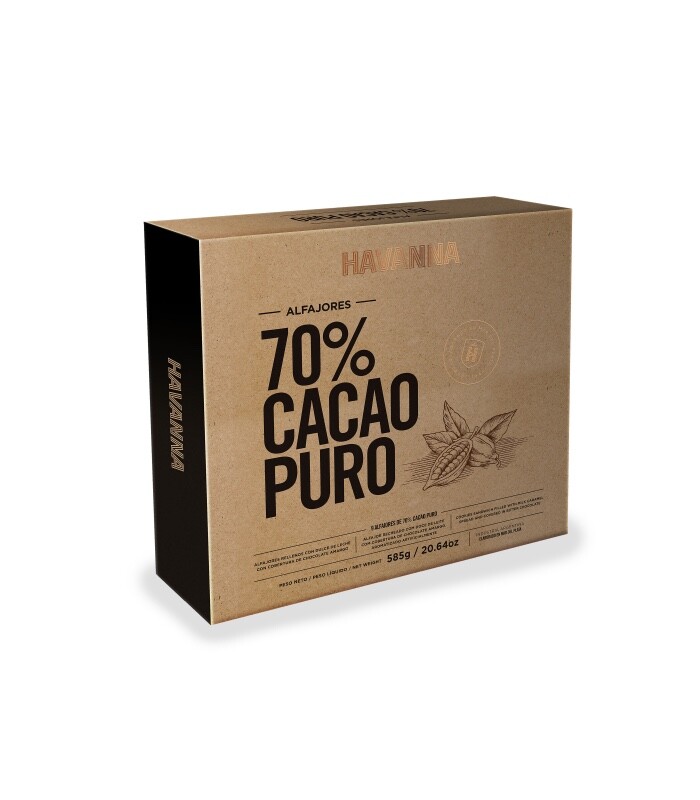 Alfajor Havanna 70% Cacao Amargo x9, 4 Boxes Pack