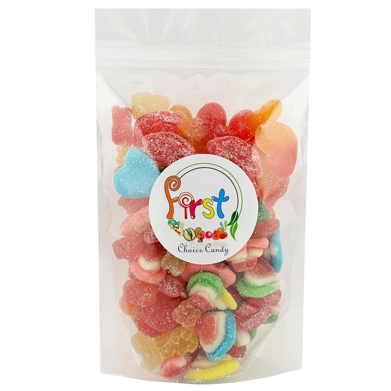 FirstChoiceCandy Sour Valentine mix gummy (Bear , Triple layer Hearts & Lips)