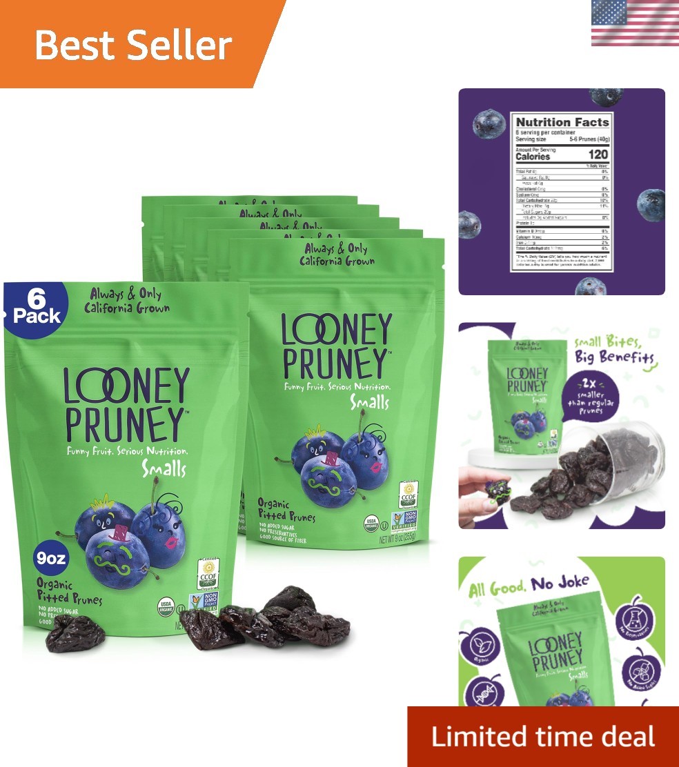 Wholesome Organic Prune Snacks – No Sugar & Preservatives, Perfect for On-the-Go