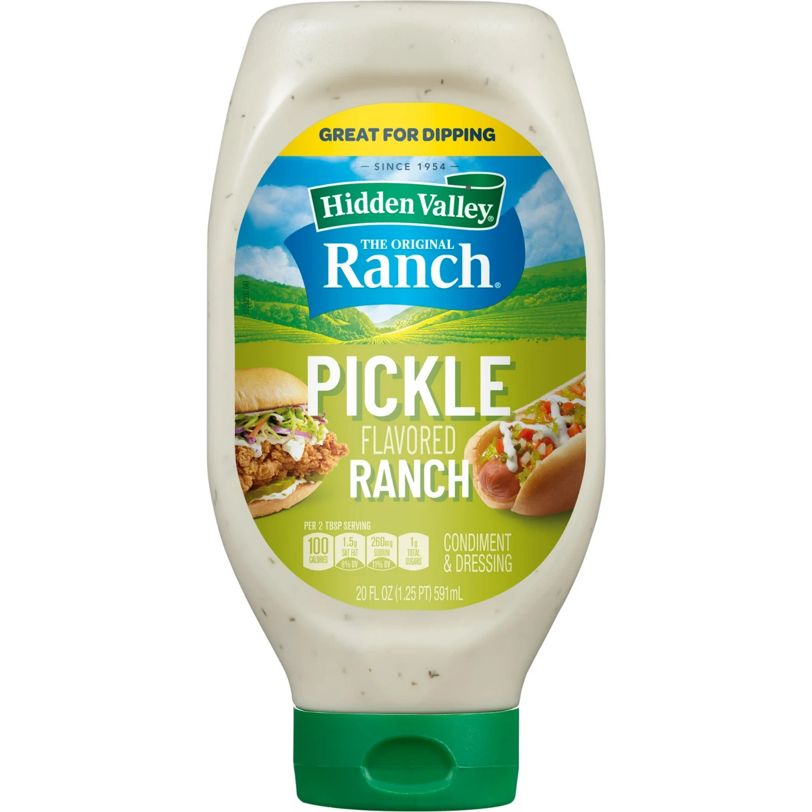 Hidden Valley Pickle Ranch Dipping Sauce Topping and Dressing, 20 fl oz