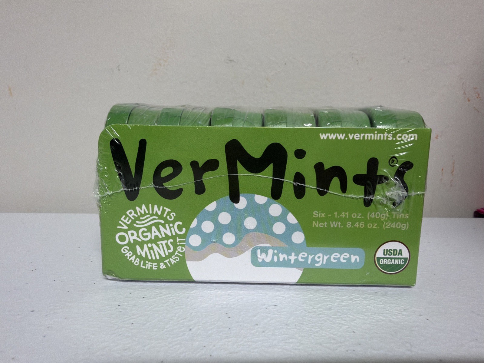 NEW 6xNatural Wintergreen Mints 1.41Oz Vegan Gluten Free No Artificial Additives